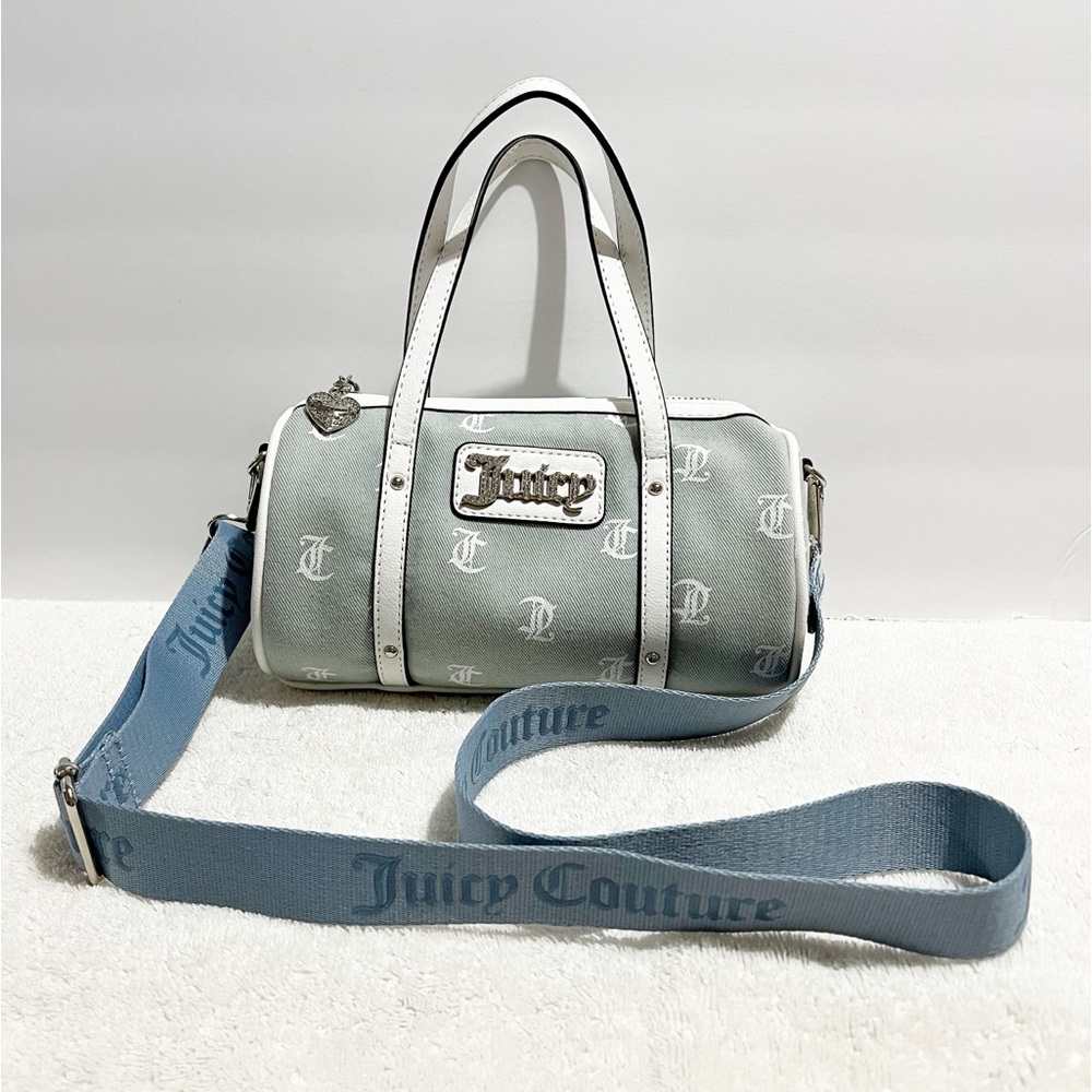 Juicy Couture Mini Barrel Crossbody Bag Double Straps Girlie Boho Cottagecore